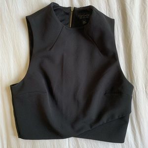 TopShop black cropped top